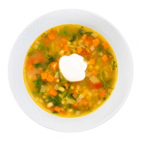 Perlinių kruopų ir pupelių sriuba  